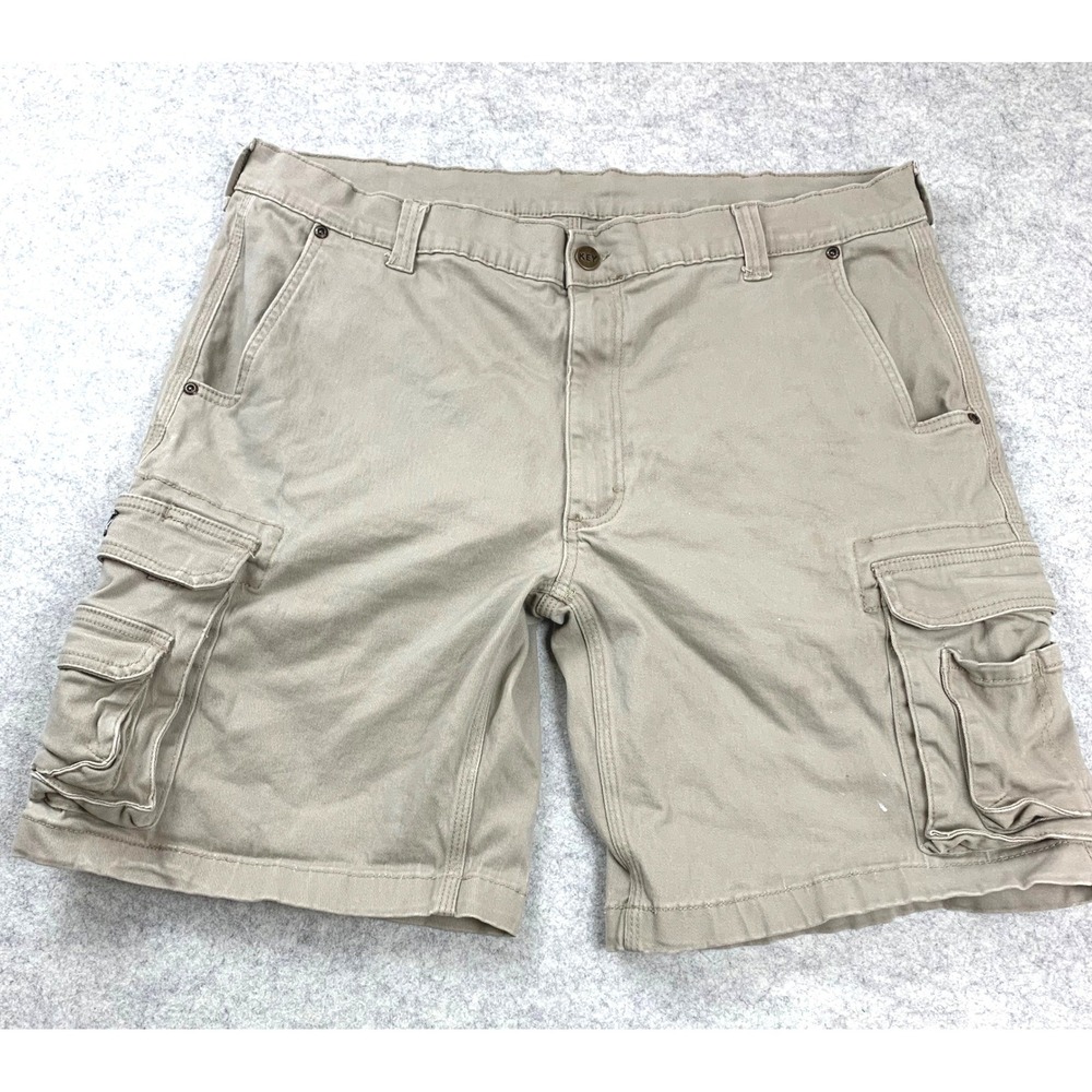 Key Cargo Shorts Mens 39 Khaki Tan Cotton Blend Multi Pocket Workwear FS.3279